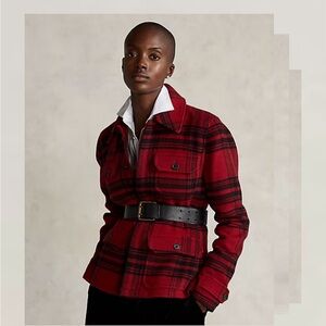 Polo Ralph Lauren Red Plaid Buttoned Jacket